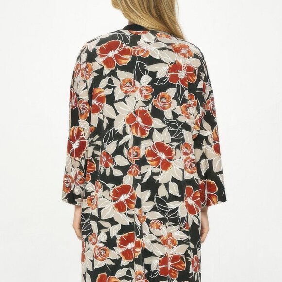 Hit Kimono Long Jacket W/pocket - Picture 2 of 5